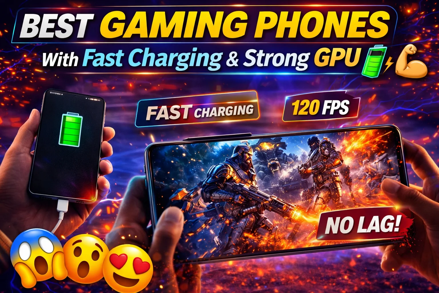 Best Gaming Phones With Fast Charging & Strong GPU 🔋⚡💪